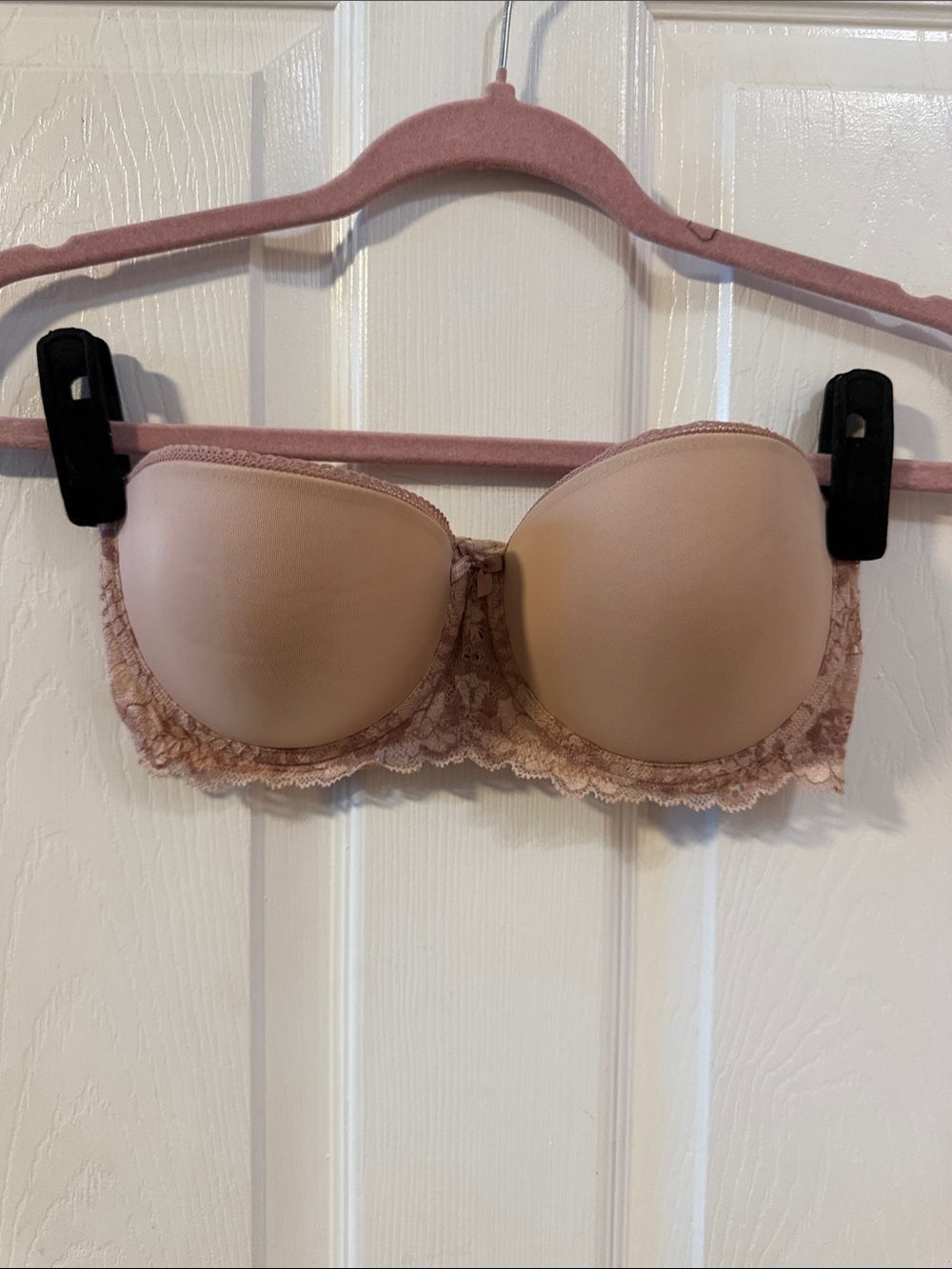 Adore Me Strapless Lace Bandeau Bra - Blush Pink
